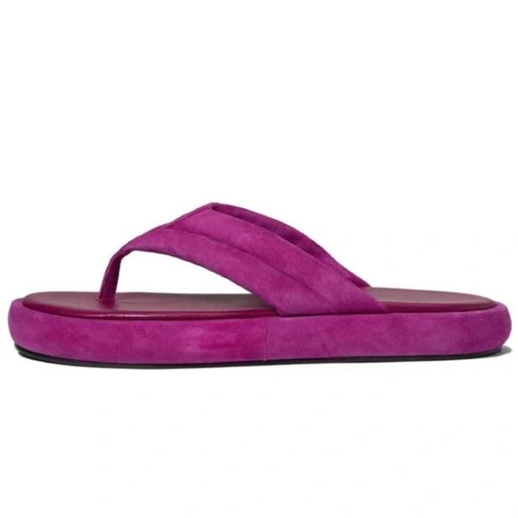 Free People Wonderland Flatform Thong Sandals in Verbena - Picture 2 of 6